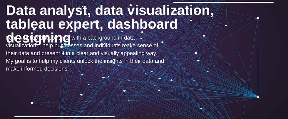 iwork.ph - As a data analyst and Tableau expert, I can help you turn your data into meaningful insights and visualizations. With a strong background in data manipulation and visualization, I can create interactive dashboards and reports that help you make informed decisions. I have experience working with a wide range of data sources and am proficient in tools such as Tableau, Excel, and Python. - I will be your data analyst, data visualization, tableau expert, dashboard desig