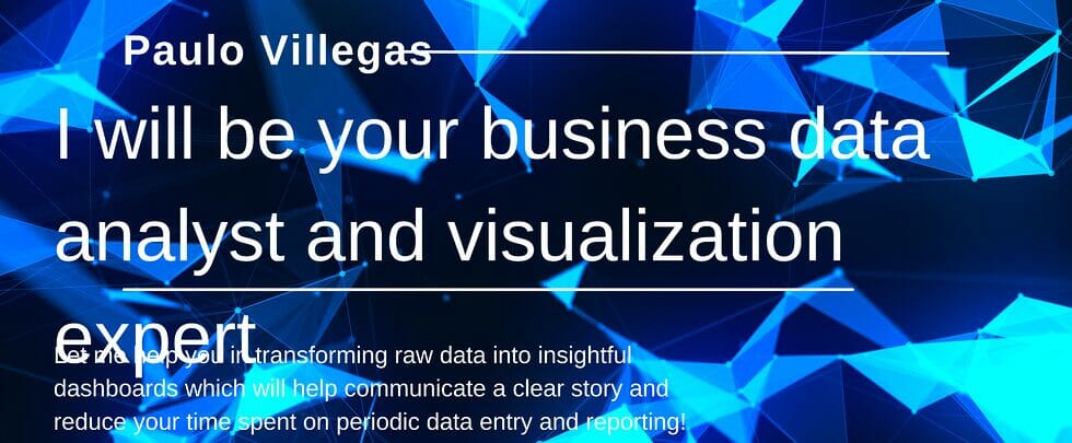 iwork.ph - Let me help you in transforming raw data into insightful dashboards which will help communicate a clear story and reduce your time spent on periodic data entry and reporting! - I will be your business data analyst and visualization expert