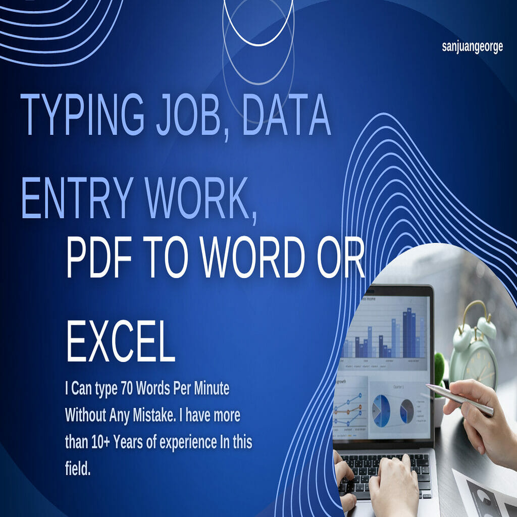 36029I will do typing job, data entry work, PDF to word or excel