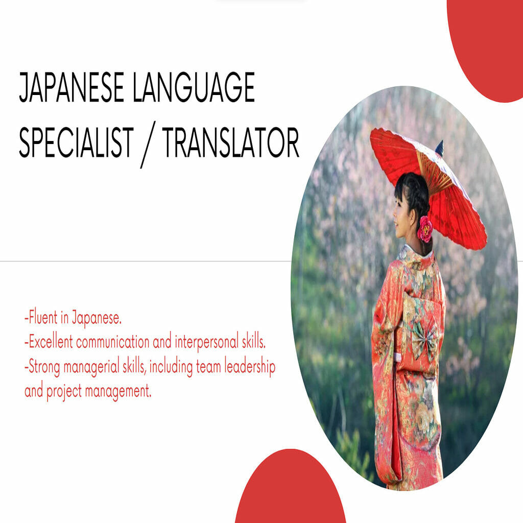 44468Japanese Language Specialist / Translator