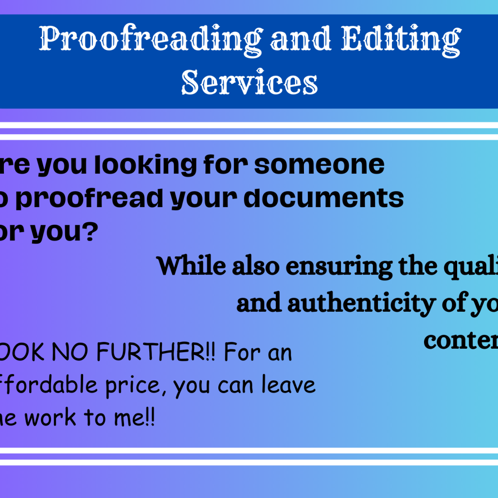 75407Proofreading and Editing Service