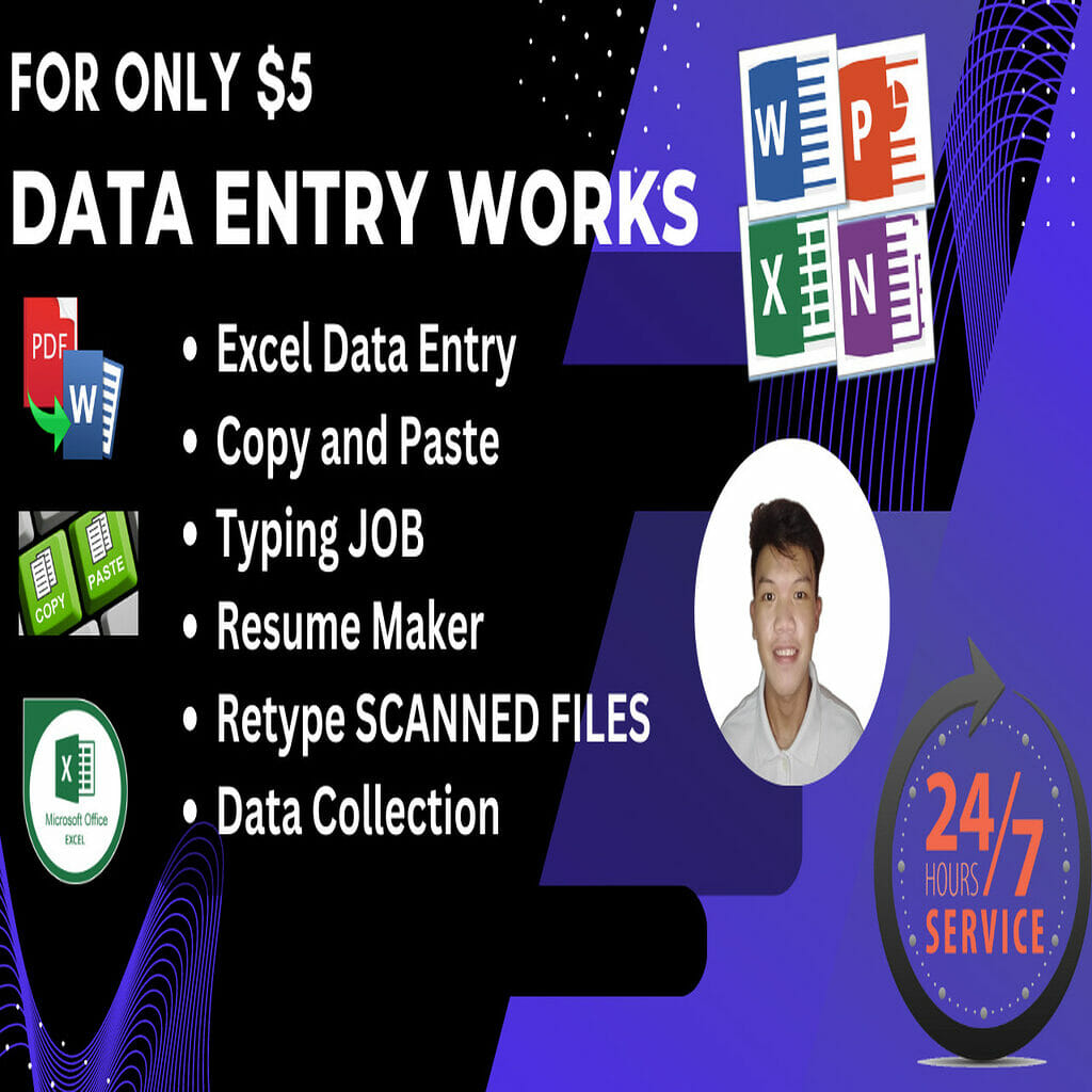 52489I will be your virtual assistant for any data entry, copy paste, thank you