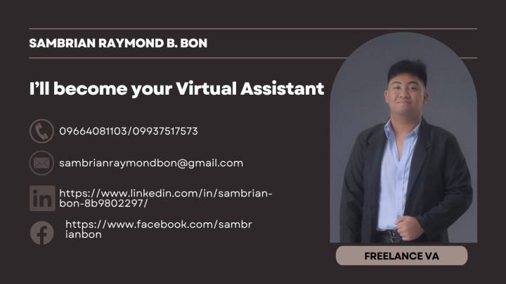 iwork.ph - Hello, My name is John Michael Sarza. I work as a Virtual Assistant for two years. It has made me much more expert in my work. I have an admirable persuasive quality to handle some Social Media accounts (IG, FB, Twitter, and Linkedin) and do some social media outreach including Cold Emails. Besides, I can make presentations in a very short time and in an effective way. For my work purpose, I have a nice arrangement of Computer Components with a powerful internet connection. in your home in a pin-drop silent room usable for such a purpose. It allows me to work any time night or day with my trousers. I work in such an environment and enjoy the variety of work the job brings each day. - Virtual Assistant