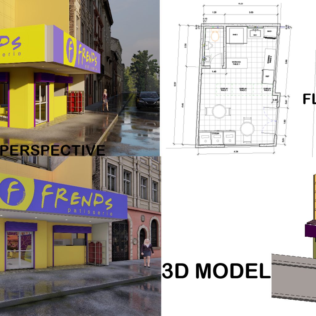 82588Architectural Pland and 3d Rendering for Residentail Building